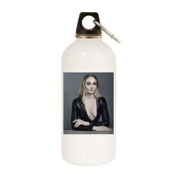 Sophie Turner White Water Bottle With Carabiner