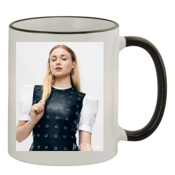 Sophie Turner 11oz Colored Rim & Handle Mug