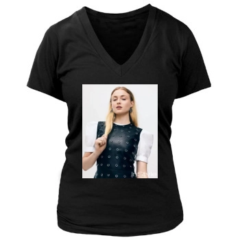 Sophie Turner Women's Deep V-Neck TShirt