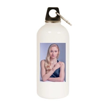 Sophie Turner White Water Bottle With Carabiner