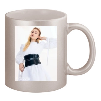 Sophie Turner 11oz Metallic Silver Mug