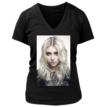 Taylor Momsen Women's Deep V-Neck TShirt