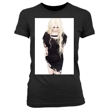 Taylor Momsen Women's Junior Cut Crewneck T-Shirt