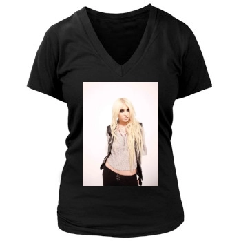 Taylor Momsen Women's Deep V-Neck TShirt