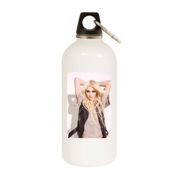 Taylor Momsen White Water Bottle With Carabiner