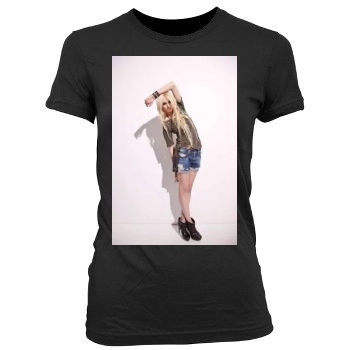 Taylor Momsen Women's Junior Cut Crewneck T-Shirt