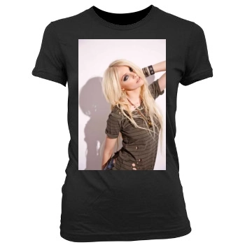 Taylor Momsen Women's Junior Cut Crewneck T-Shirt