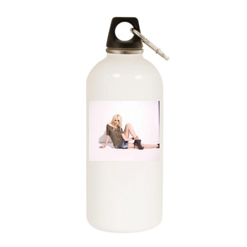 Taylor Momsen White Water Bottle With Carabiner