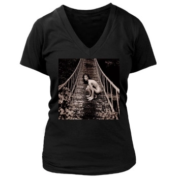 Christy Turlington Women's Deep V-Neck TShirt