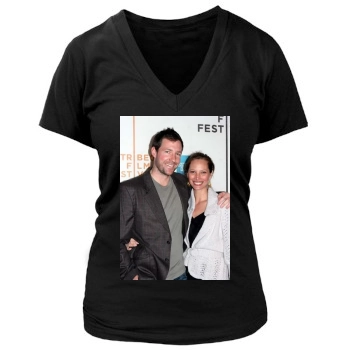 Christy Turlington Women's Deep V-Neck TShirt