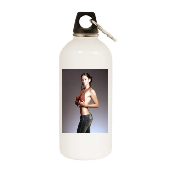 Chyler Leigh White Water Bottle With Carabiner