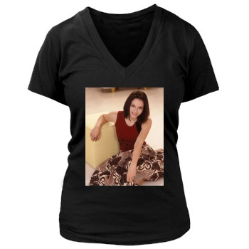 Chyler Leigh Women's Deep V-Neck TShirt