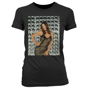 Cindy Crawford Women's Junior Cut Crewneck T-Shirt