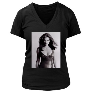 Cindy Crawford Women's Deep V-Neck TShirt