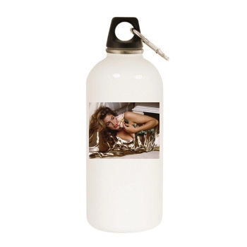 Cindy Crawford White Water Bottle With Carabiner