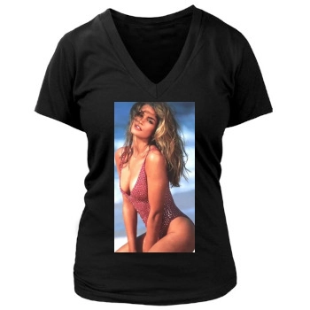 Cindy Crawford Women's Deep V-Neck TShirt