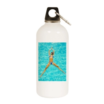 Cindy Crawford White Water Bottle With Carabiner