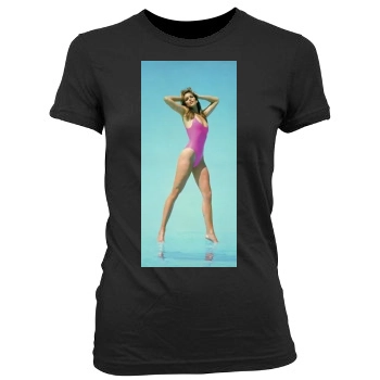 Cindy Crawford Women's Junior Cut Crewneck T-Shirt