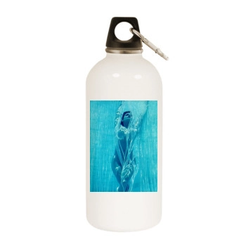 Cindy Crawford White Water Bottle With Carabiner