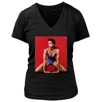 Cindy Crawford Women's Deep V-Neck TShirt