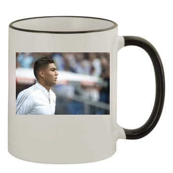 Casemiro 11oz Colored Rim & Handle Mug