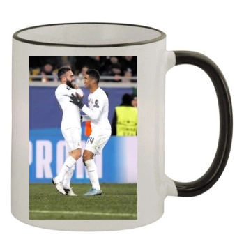 Casemiro 11oz Colored Rim & Handle Mug