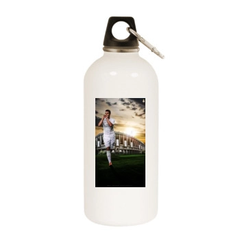 Casemiro White Water Bottle With Carabiner