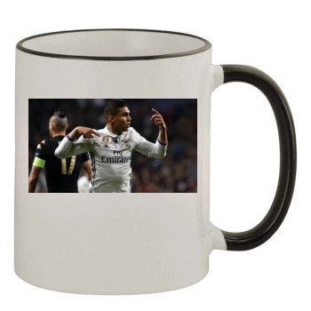 Casemiro 11oz Colored Rim & Handle Mug