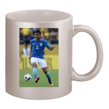 Casemiro 11oz Metallic Silver Mug