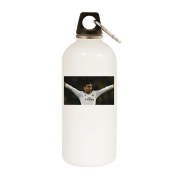 Casemiro White Water Bottle With Carabiner