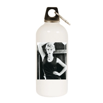 Claire Danes White Water Bottle With Carabiner