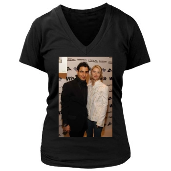 Claire Danes Women's Deep V-Neck TShirt