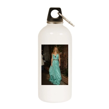 Claire Danes White Water Bottle With Carabiner