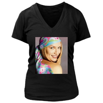 Claire Danes Women's Deep V-Neck TShirt