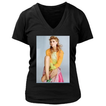 Claire Danes Women's Deep V-Neck TShirt