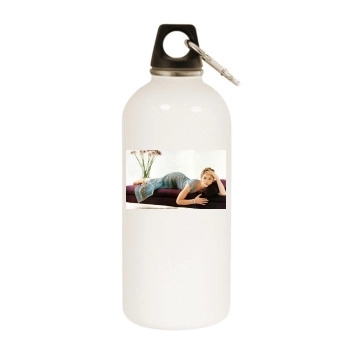 Claire Danes White Water Bottle With Carabiner