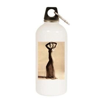 Claire Danes White Water Bottle With Carabiner