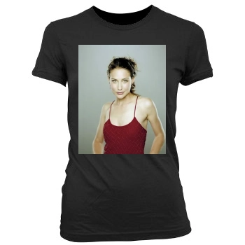 Claire Forlani Women's Junior Cut Crewneck T-Shirt