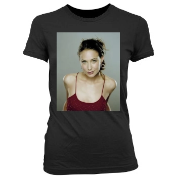 Claire Forlani Women's Junior Cut Crewneck T-Shirt