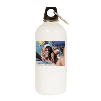 Claire Forlani White Water Bottle With Carabiner