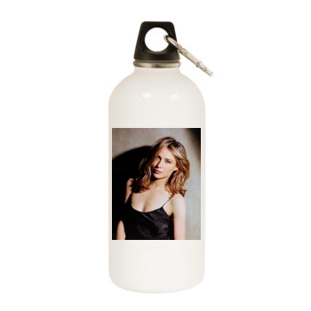 Claire Forlani White Water Bottle With Carabiner