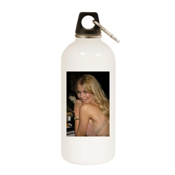 Claudia Schiffer White Water Bottle With Carabiner