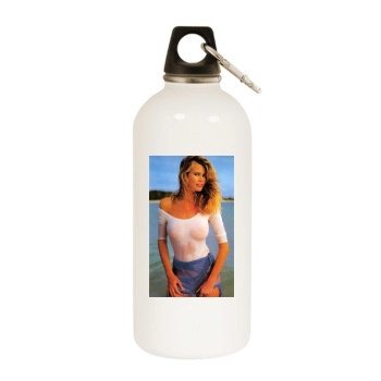 Claudia Schiffer White Water Bottle With Carabiner