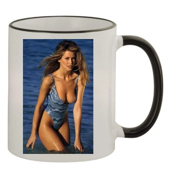 Claudia Schiffer 11oz Colored Rim & Handle Mug