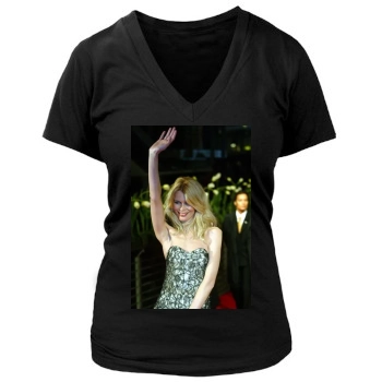 Claudia Schiffer Women's Deep V-Neck TShirt