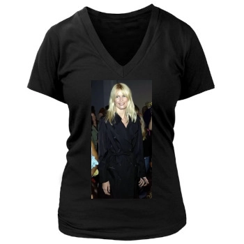 Claudia Schiffer Women's Deep V-Neck TShirt