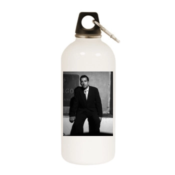 Clive Owen White Water Bottle With Carabiner