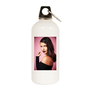 Adriana Lima White Water Bottle With Carabiner