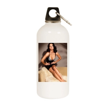 Adriana Lima White Water Bottle With Carabiner