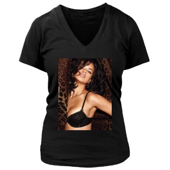 Adriana Lima Women's Deep V-Neck TShirt